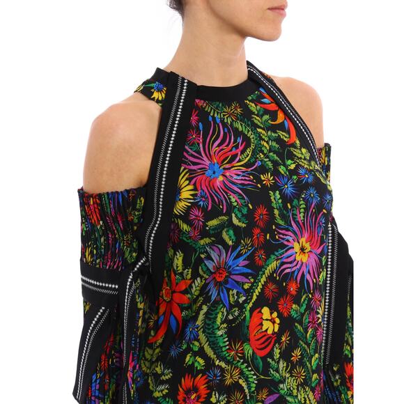 3.1 Phillip Lim EUC Women's Pleated Sleeve Floral Crepe Dress Size 2 - Picture 1 of 13